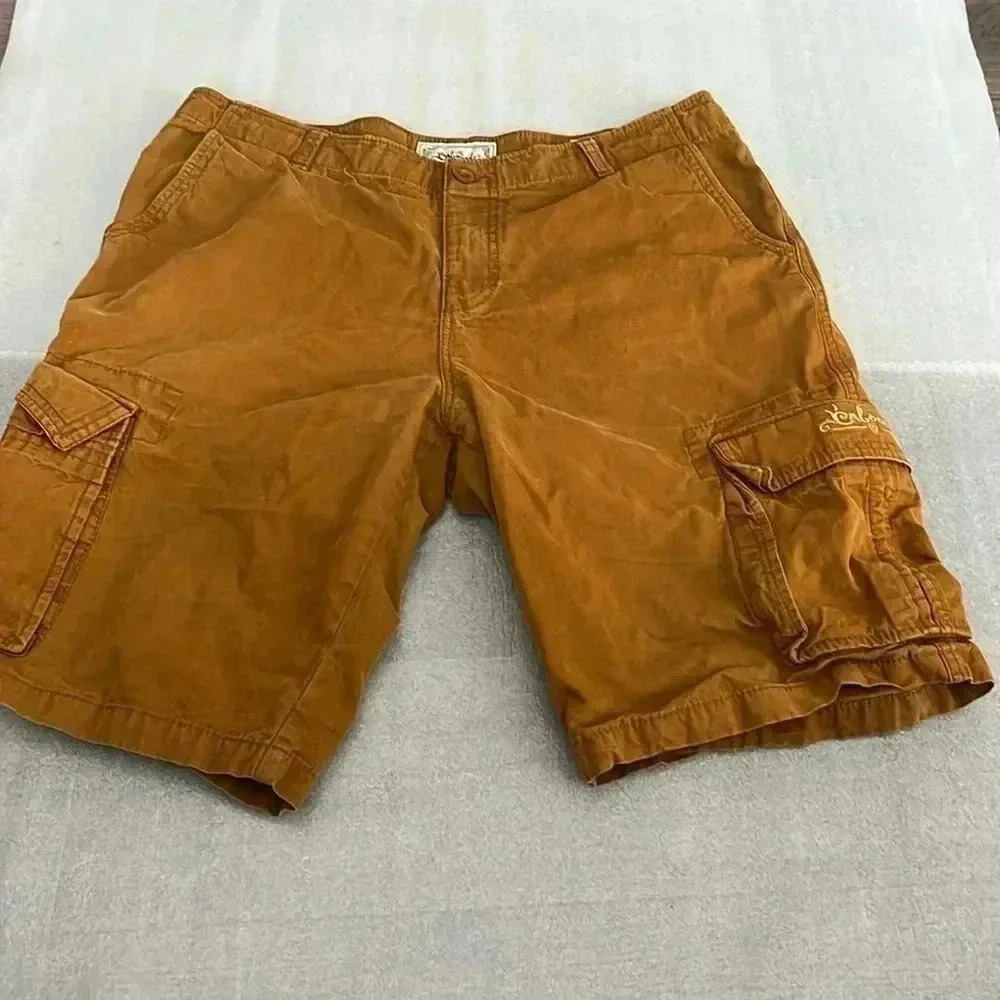 ❤️2/$50❤️[36]The Cabostyle Relax Cotton Yellow Brown Cargo Short- Made in Mexico